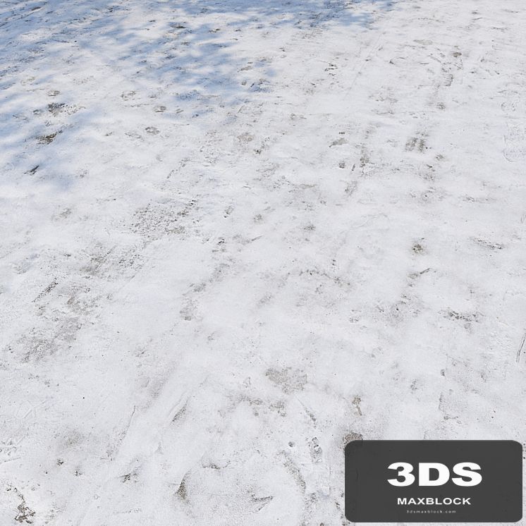 Snow on concrete