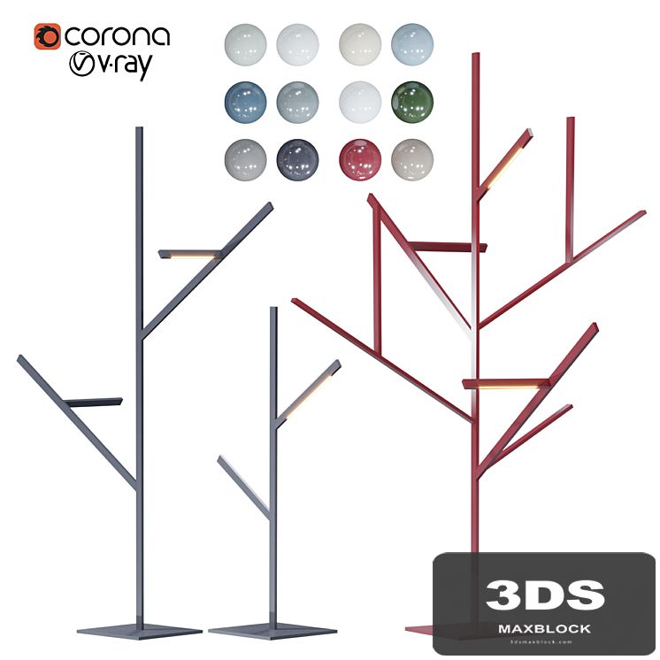 Blau tree lamp set