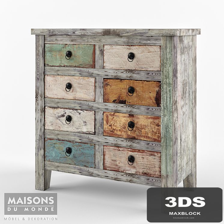 Chest reconstituted wood Maisons du Monde Calanque
