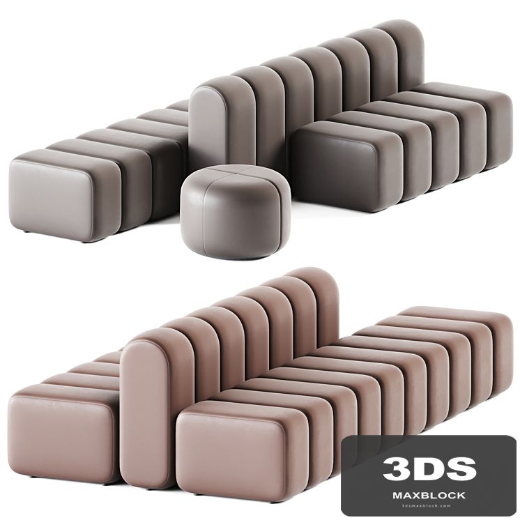 Pouf Sets Bob Hide by Bla Station