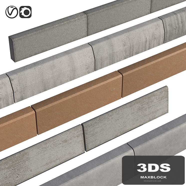 Border profile set (curb)
