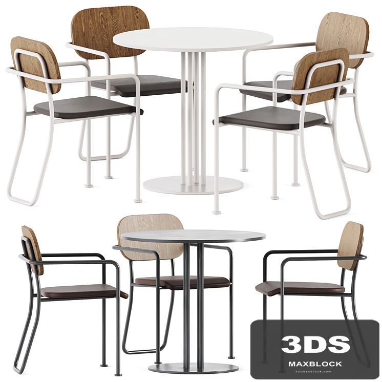 Table Ringer by Kettal and Chair Miss Ahus By Bla Station / Outdoor Furniture
