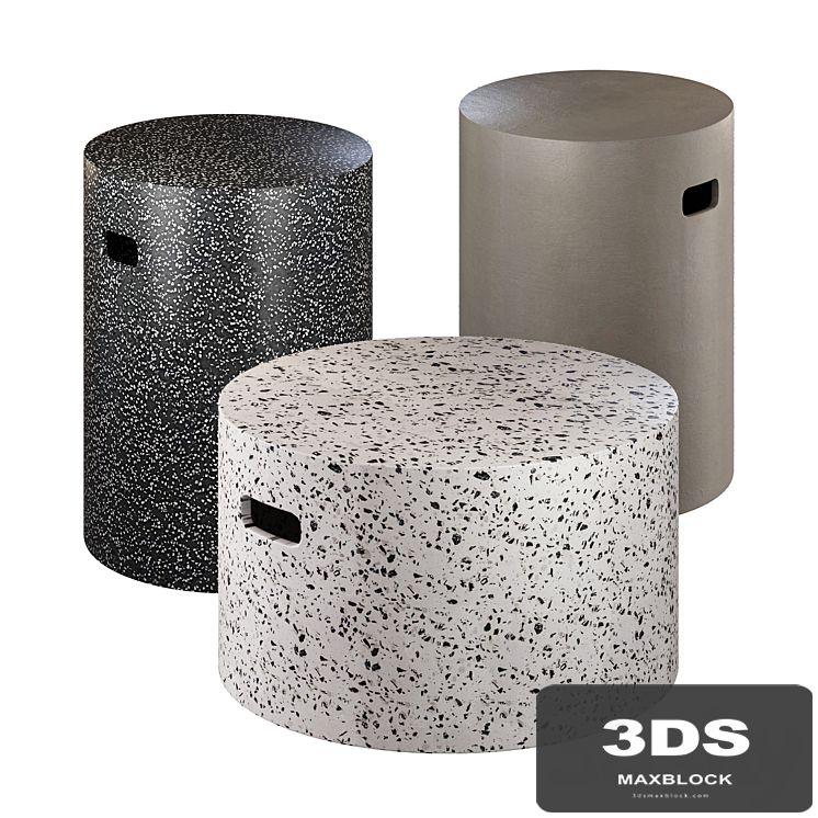 Coffee Table Jenell Terrazzo La Forma in Four Versions