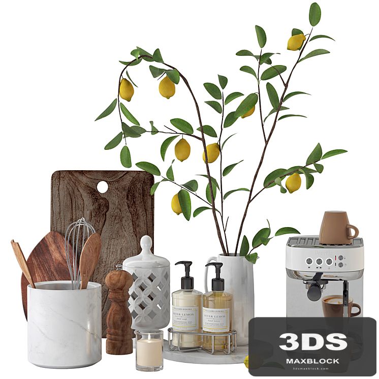 Set with lemon branches
