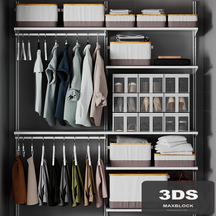 ikea BOAXEL BOXEL wardrobe RABBLA RABLA Box with lid clothes shirts