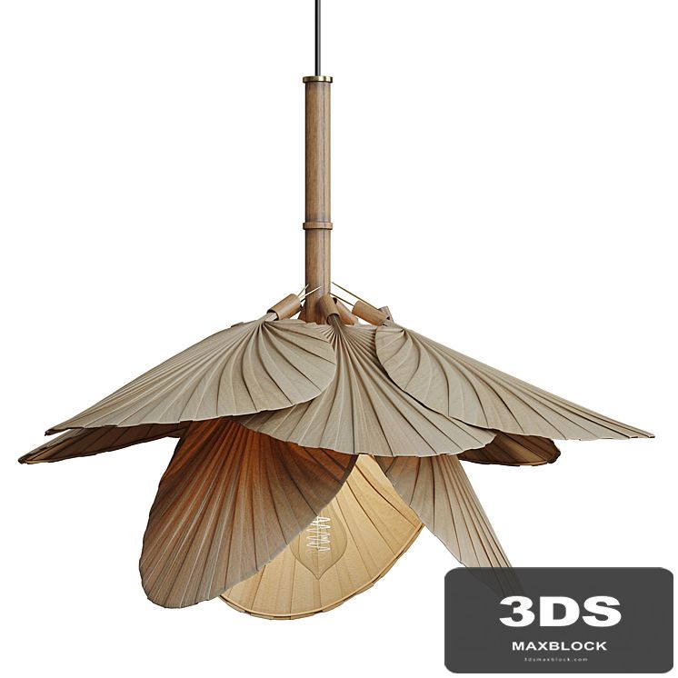 Dry leaf chandelier