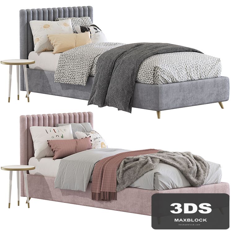 Bed with upholstered headboard 225