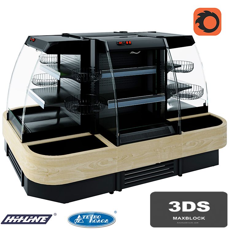 Refrigerated showcase 0273 Indiana eco ASV 070 MT O 130-DLM_Island