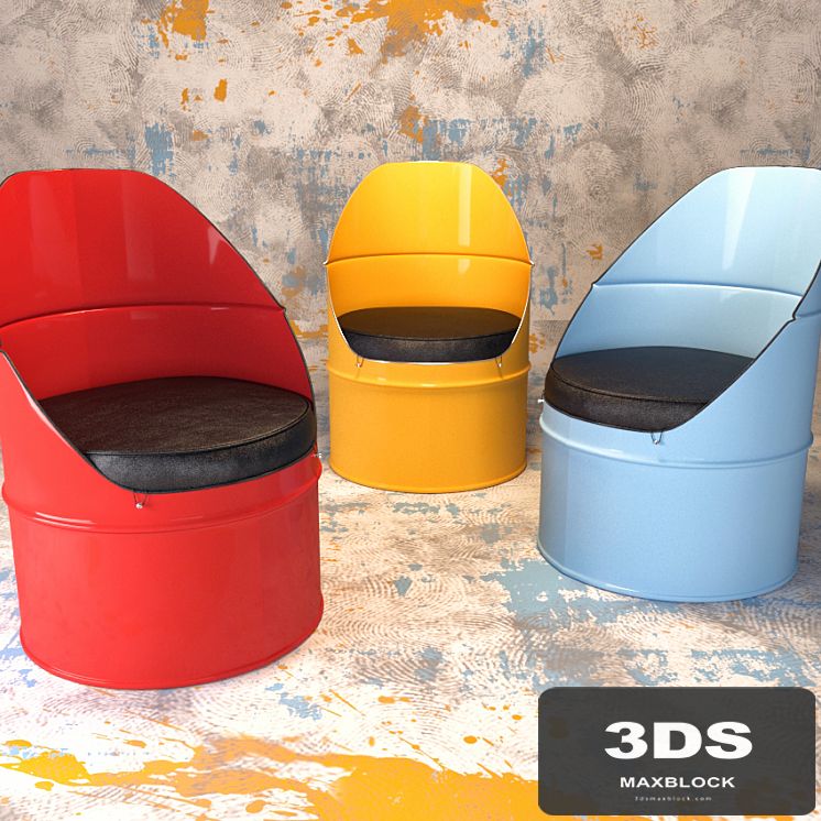 Industrial Furniture Barrel Chair