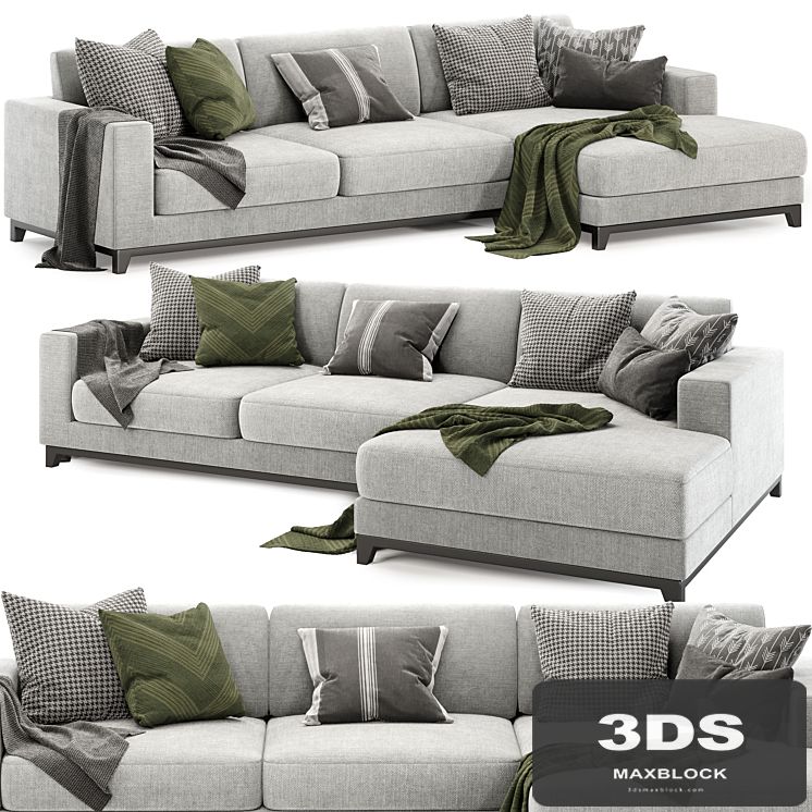 Dallas left 3 seater chaise
