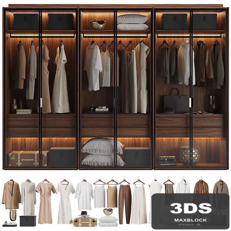 Porada My Suite Glass Doors Wardrobe