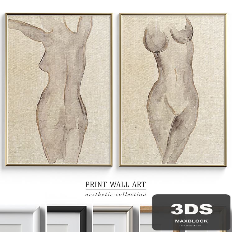 Abstract Woman Figure Wall Art P-562