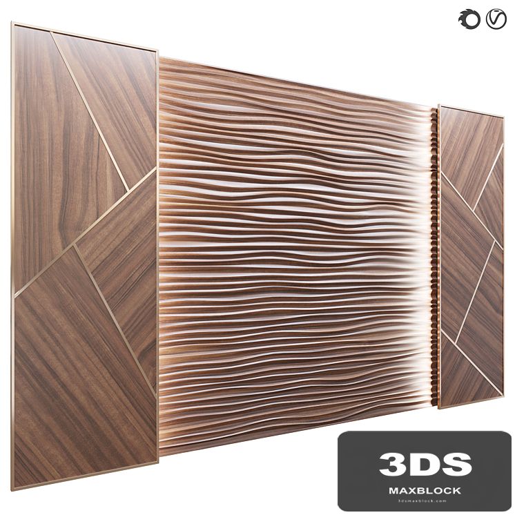 Panel Decor wooden waves
