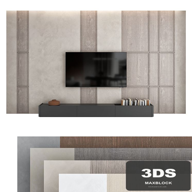 TV wall set 09