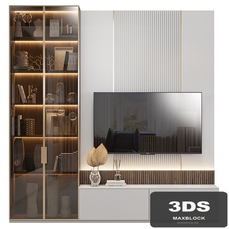 Neoclassical TV wall 025