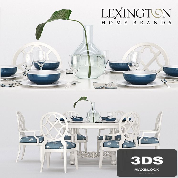 Lexingon KNAPTON HILL ROUND DINING TABLE, MILL CREEK ARM CHAIR