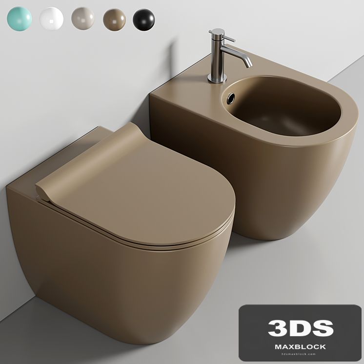 COLOR ELEMENTS 55X36 Toilet By GSI ceramica