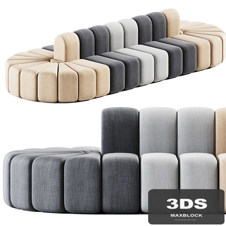 Modul Two-sided Sofa Bob by Bla Station / Two-sided sofa
