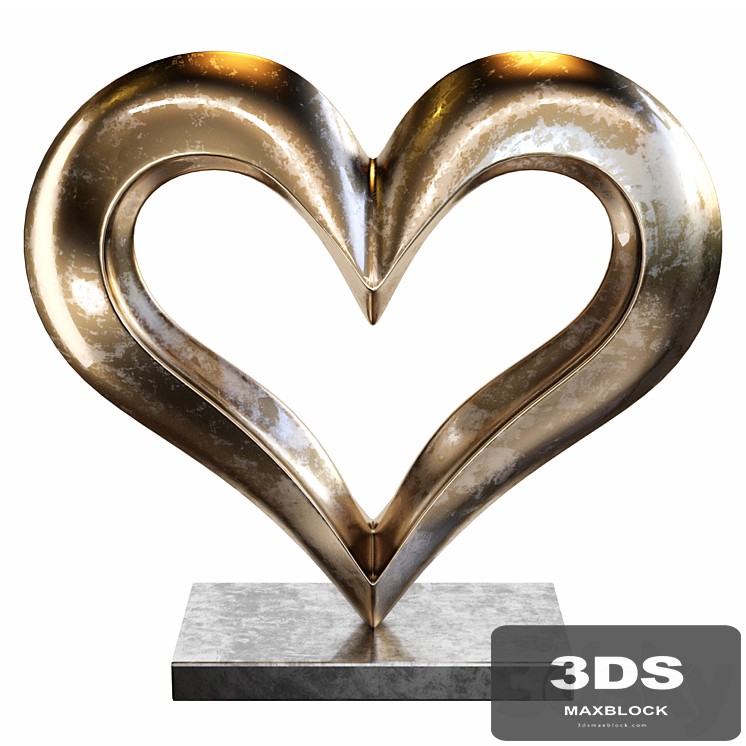 Abstract sculpture Heart AS-006