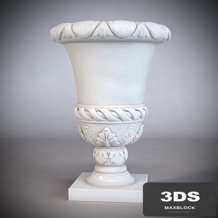 classical plaster vase