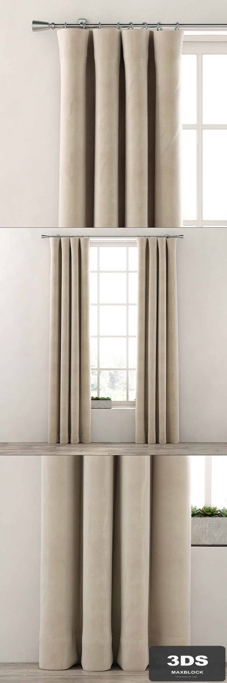 RH / COTTON CANVAS DRAPERY PANEL