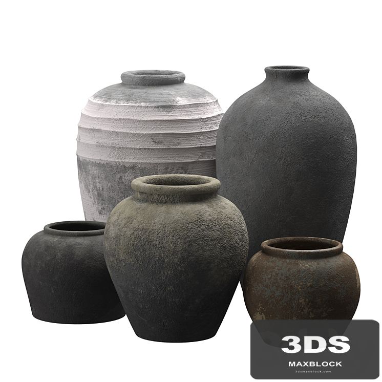 Artisan clay vases