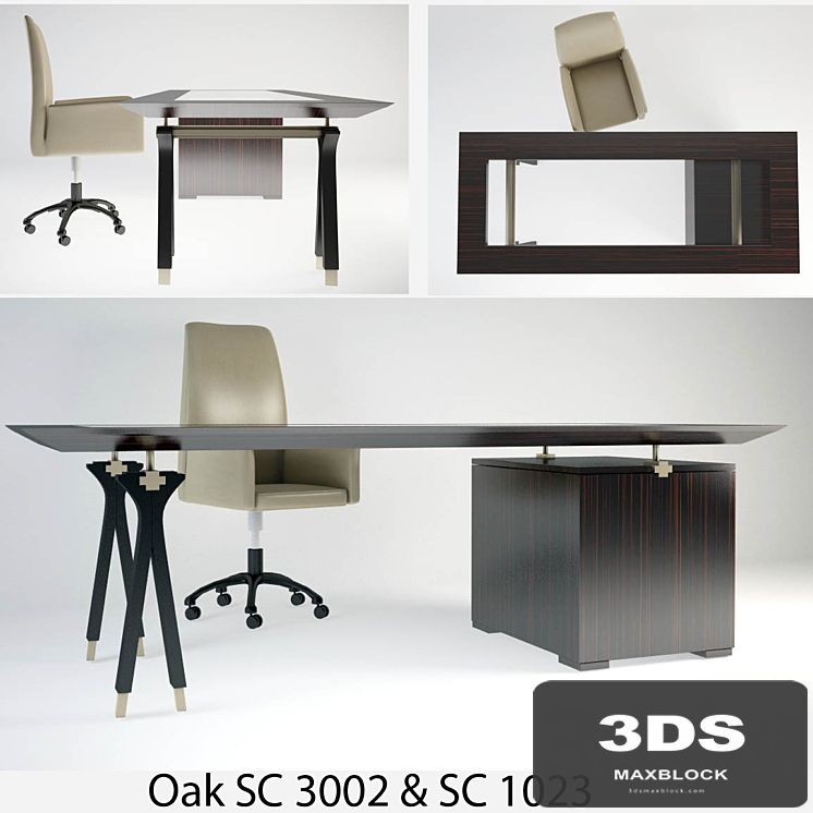 Oak Office Chair & Percorsi Table