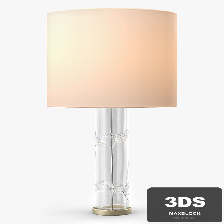 Talisman A Tall Cylindrical Glass Table Lamp