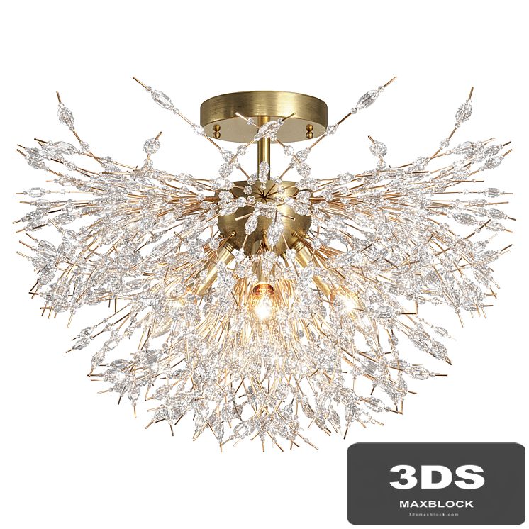 Coruscating Beads Semi Flush Ceiling Light