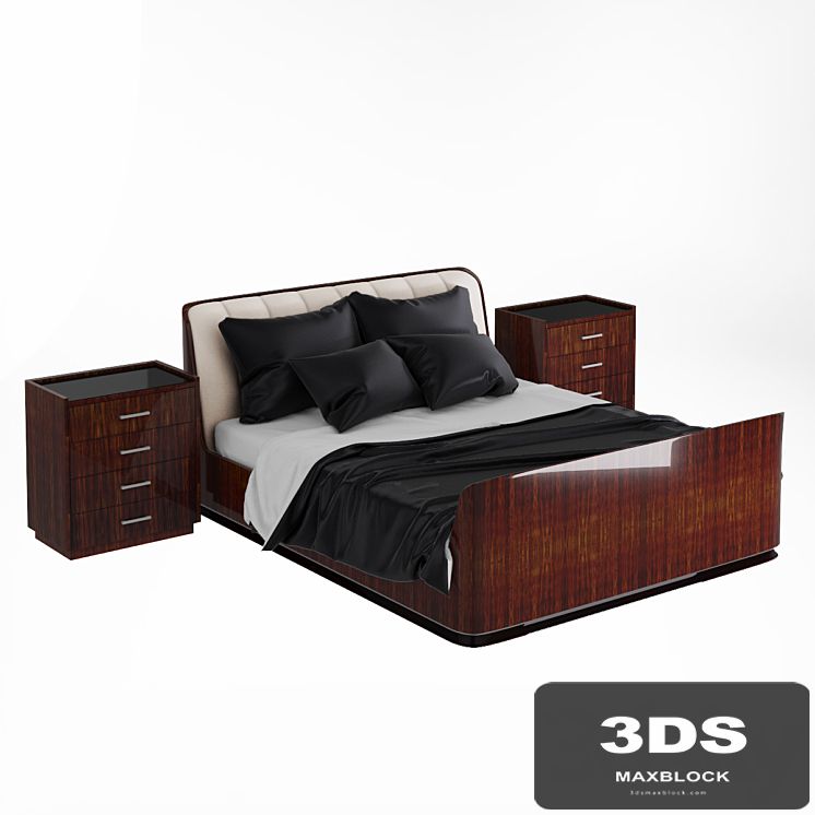 Ralph Lauren Modern Metropolis Channeled Queen Bed