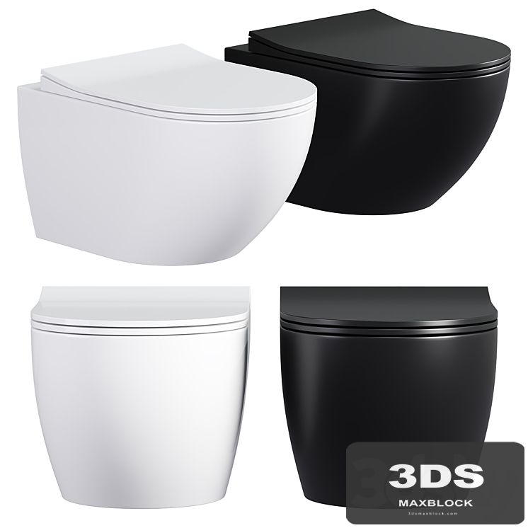 Sento Rim-ex wall hung toilet black