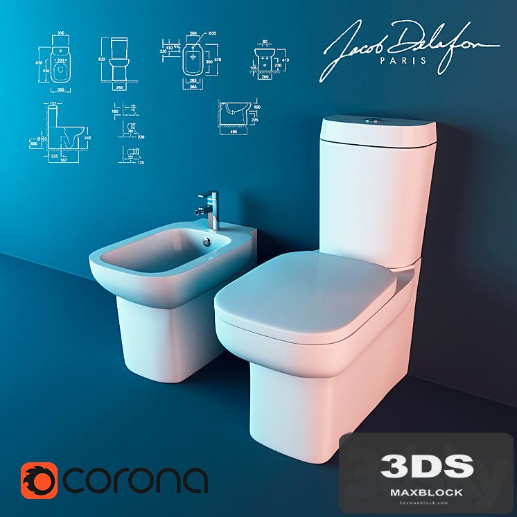 Squat toilet and bidet Jacob Delafon Replay