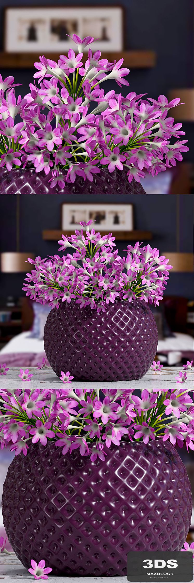 Pink flower vase