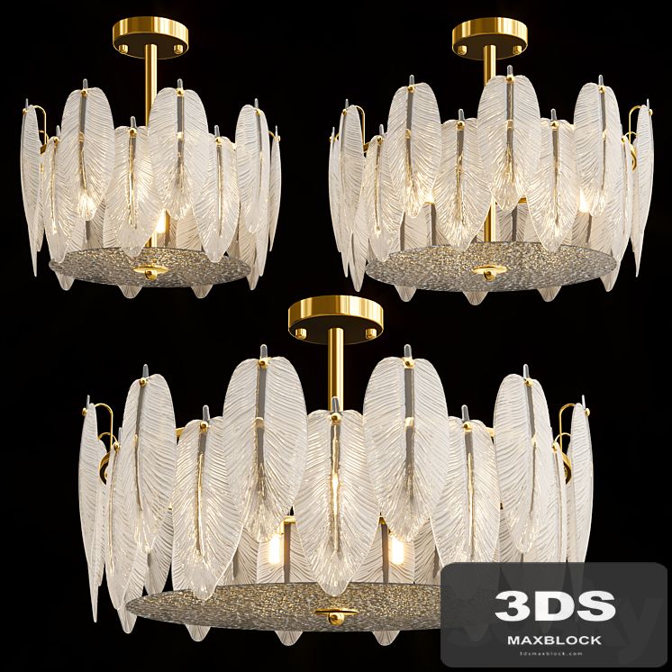 Chandelier With Feathers