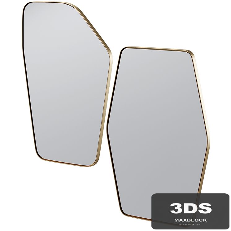 Wall Mirror Shape Brass by Kare Design