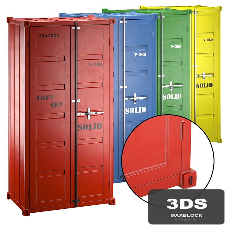 Sea Container wardrobe 4 COLORS