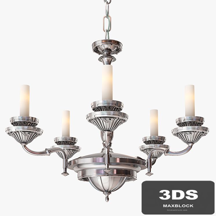 Remains Lighting Silverplate Chandelier