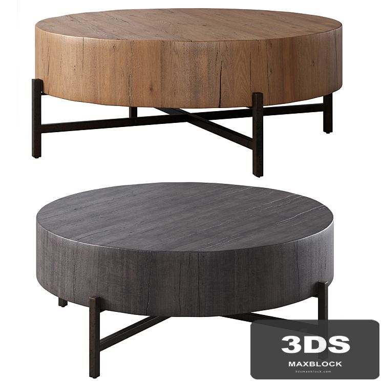 Fargo 40" Round Reclaimed Wood Coffee Table by pottery barn