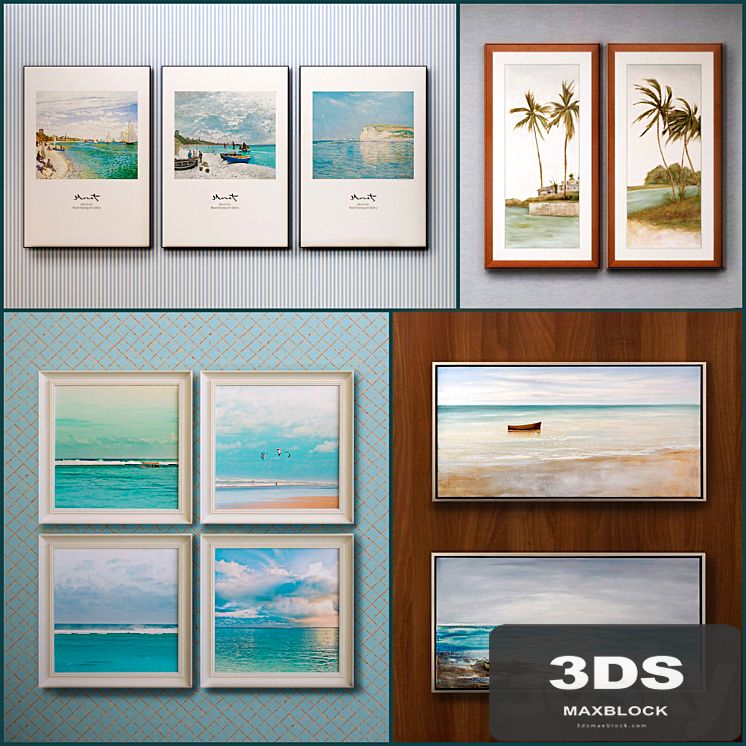 The picture in the frame: 11 Pieces (Collection 35) Sea theme