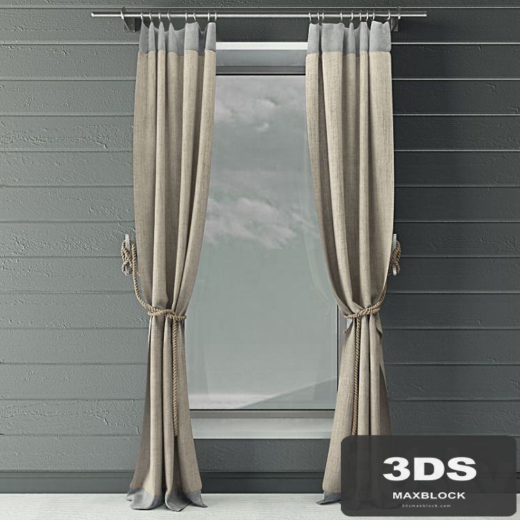 Curtains & rope & marine decor
