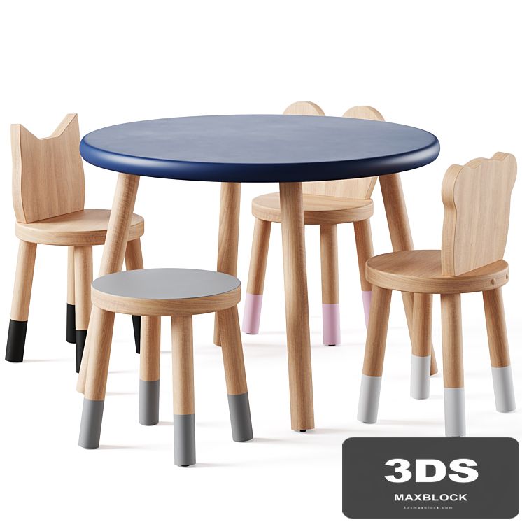 Nico & Yeye Round Kids Table and Chairs by Pottery Barn