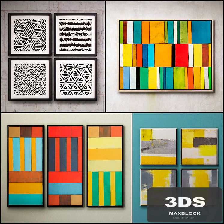 The picture in the frame: 19 piece (Collection 36) Abstract