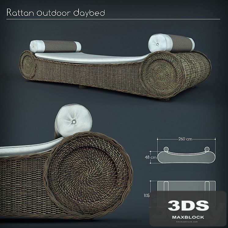 RATTAN OUTDOOR DAYBED