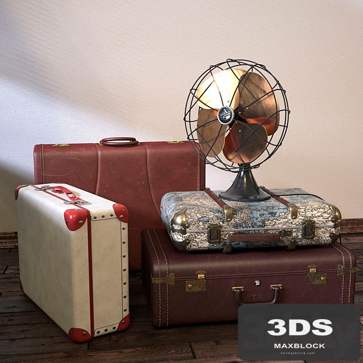Vintage Fan &amp; Suitcases
