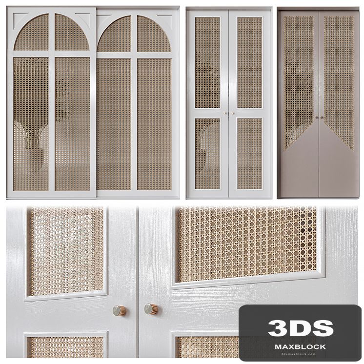 Classic rattan door