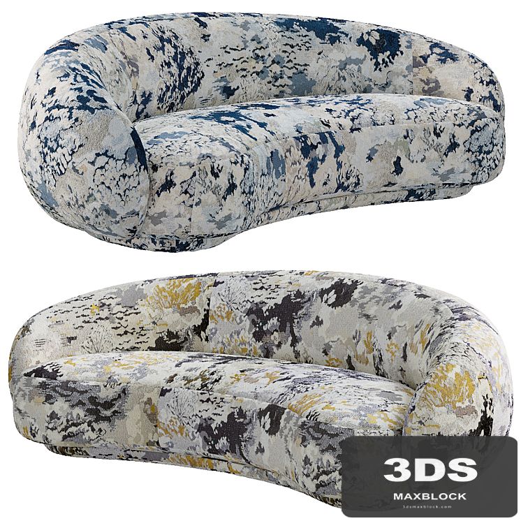 Tacchini Julep sofa custom by Metaphores blue