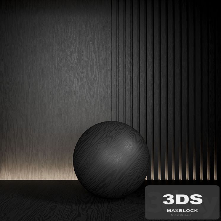 Wood material is seamless. Dark, ebony.