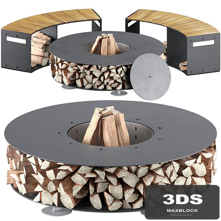 outdoor fireplace