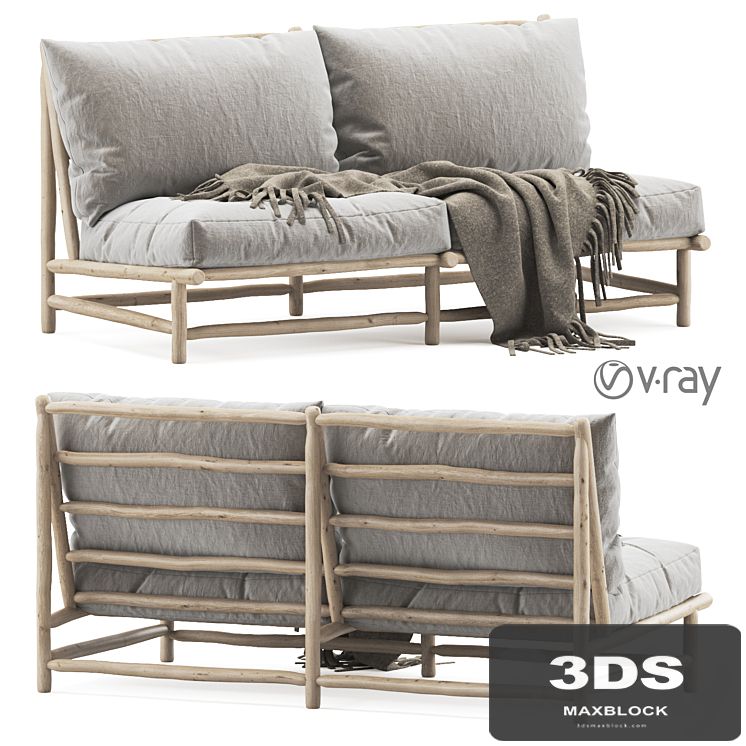 Rock the Kasbah wooden loveseat / Double garden sofa