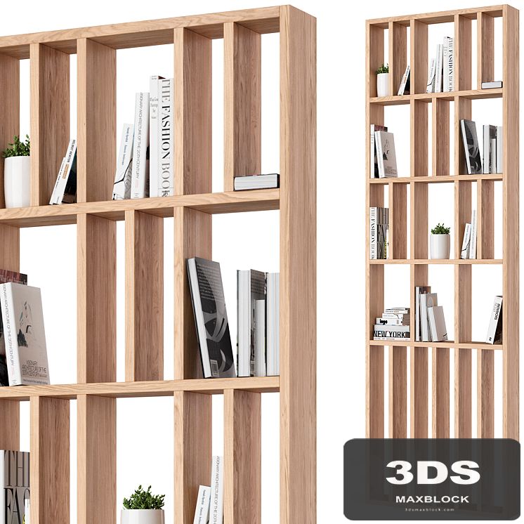 Wooden rack-partition